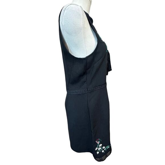 Romeo & Juliet Couture Floral Embroidered Whimsigoth Fairy Mini Dress SZ Large - Picture 8 of 16